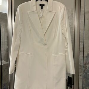 Aidan Mattox Ivory Long Sleeve Blazer Dress - NWT